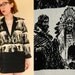 RESERVED Cropped Jacket Western Print Black White Medium