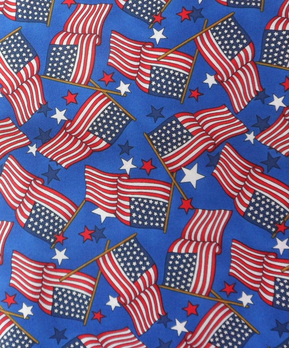 Patriotic fabric flags Timeless Treasures Red White by Quiltwear