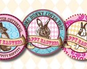 DIY Printable Easter Bunny Party Circles Cupcake Toppers Favor Tags Il_170x135