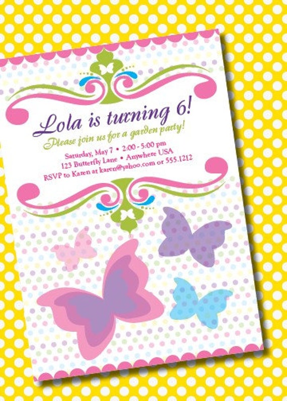 Butterfly Birthday Invitations Printable 5