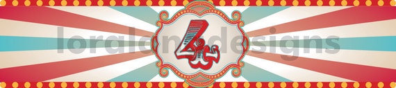 DIY Printable Vintage Carnival Circus Water Bottle Labels Il_570xn