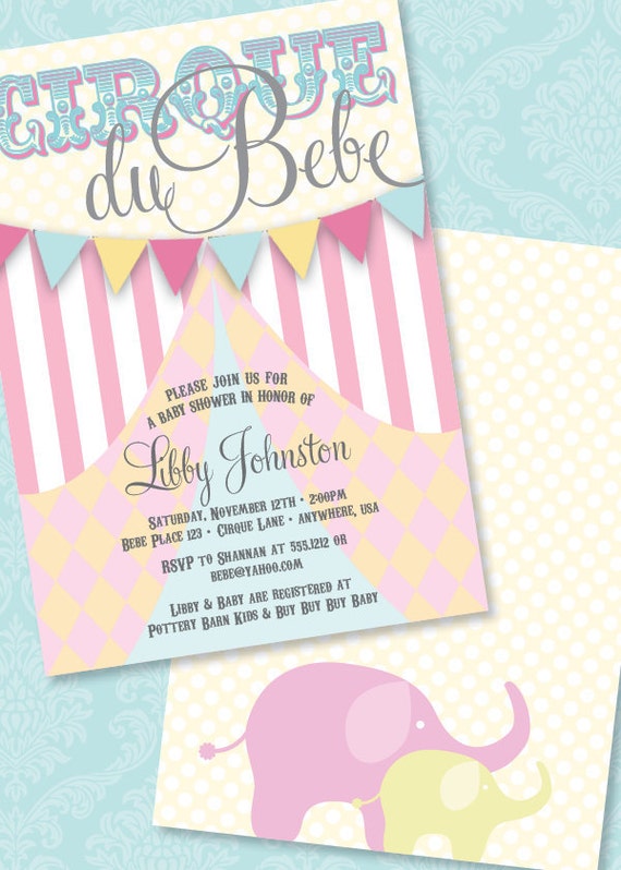 Double Sided Baby Shower Invitations 10