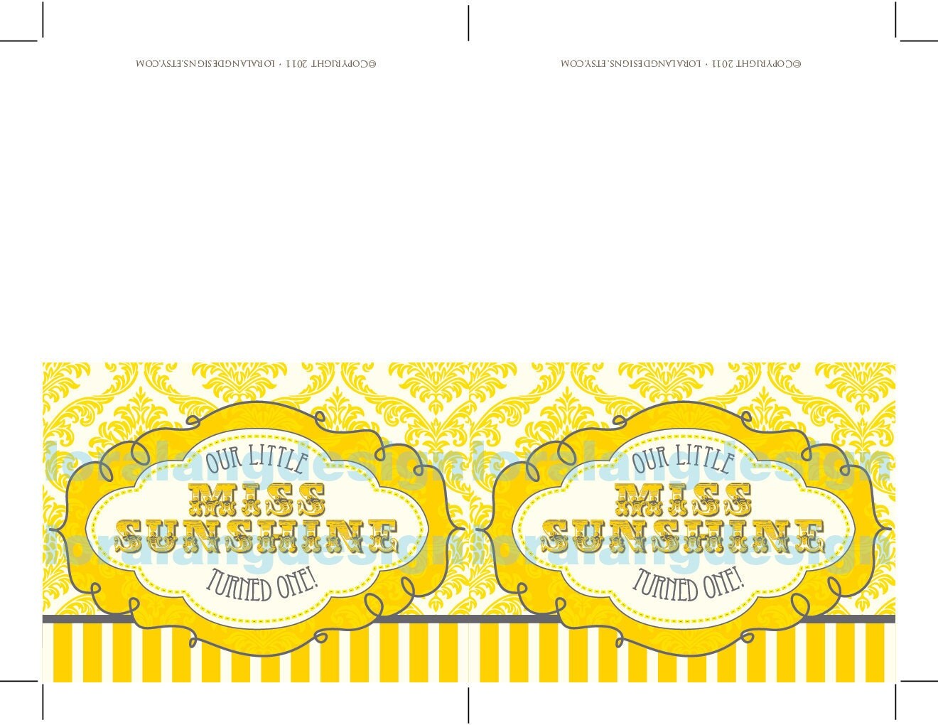 DIY Printable Little Miss Sunshine Thank You by loralangdesigns