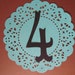 Custom order for Alison - Beautiful Table numbers (1 through 10) die cuts paper numbers in the color of your choice