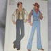 Vintage Simplicity Pattern for Sewing a Hip and Retro Teen Boys Vest and Pants Patterns cowboy 70s size 14 16 hipster