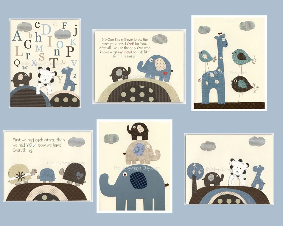 Kids Wall Art Nursery Art Print Baby Boy Nursery Art