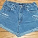 3 DAY SALE --- Denim Shorts High Waist Distressed Cut Offs - US Size 5/6/7 Priority Shipping