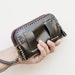 Leather Belt Bag/ Wristlet Pouch in Black