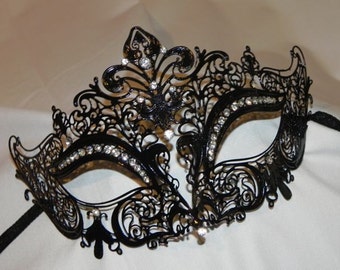 Rhinestone Metallic Masquerade Mask