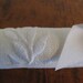 Wedding Dress Padded Hanger, White Linen with Satin Vine Embroidery, Organic Ribbon, Handmade Rosette, Vintage French Buttons