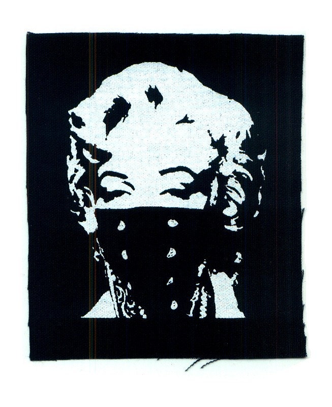 THUG MARILYN MONROE jacket patch punk patches canvas patch