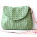 shoulder bag in green upholstery fabric / green / floral / fall fashion / autumn