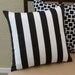 Black and White Striped Throw Pillow Cover