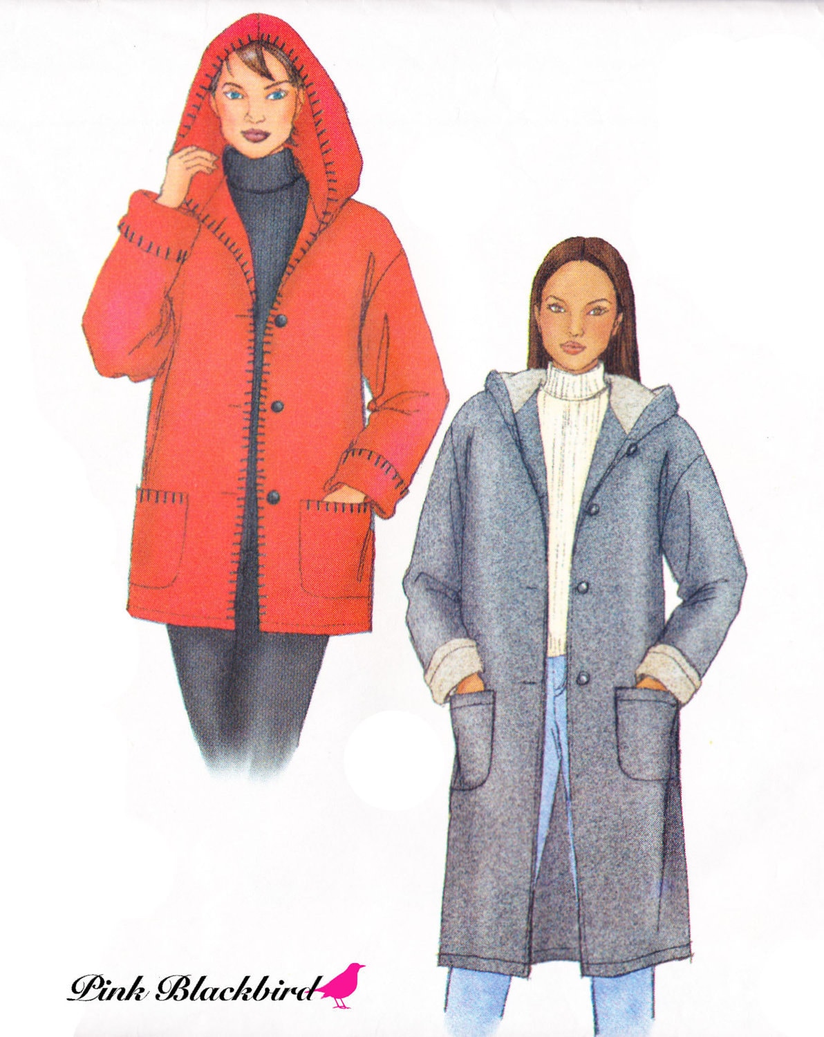 OutofPrint Hooded Coat Pattern/ Butterick Misses Petite