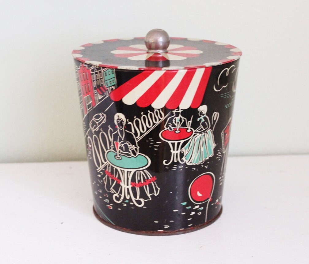 Vintage Metal Ice Bucket by BrooklynRetro on Etsy