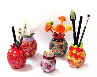 Polymer Clay tutorial - The Polymeri Vessel Pomegranate