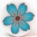 Polymer Clay flower cane - Teal Turquoise Brown