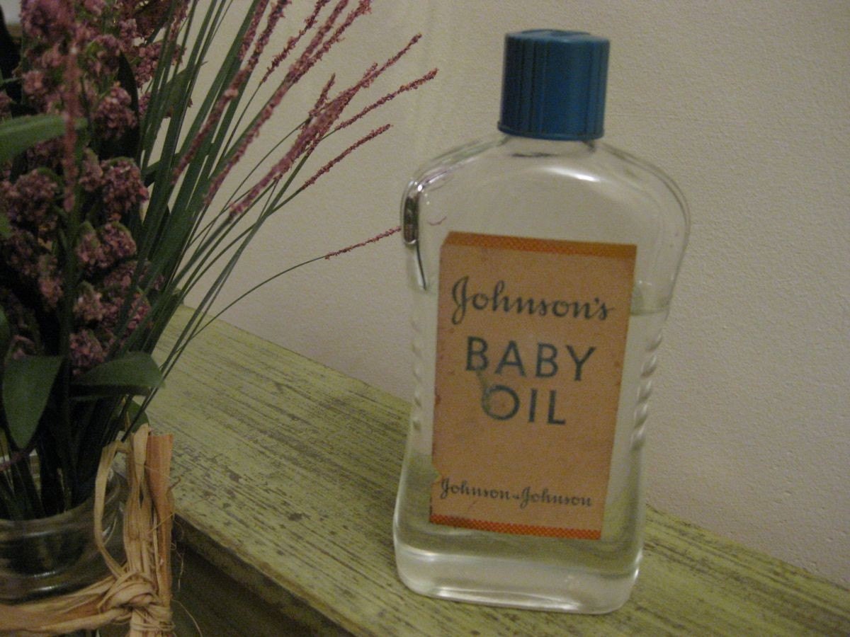 Vintage Bottle of Johnson's Baby Oil