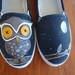 Handpainted Custom Owl Size 9
