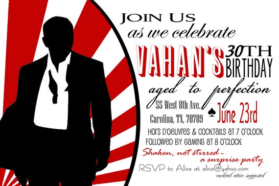 James Bond Theme Invitations 8