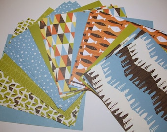 6x6 paper pack CAMPY Trails Collection by American Crafts 20 Sheets
