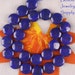 14mm LAPIS LAZULI Midnight Blue And Gold Genuine Gemstone Round Coin Or Button Shaped Beads On Full Strand