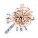 Vintage brooch - Aqua and diamante rhinestone brooch by Harper