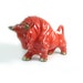 Ready to charge - ceramic red bull figurine