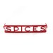Rare red spice rack by Lustroware - 1950s, Valentine's Day