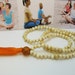 Mala Meditation Necklace, Japa Mala, 108 Bead Mala, Rudraksha Mala, Focus Jewelry, Brocade Bead