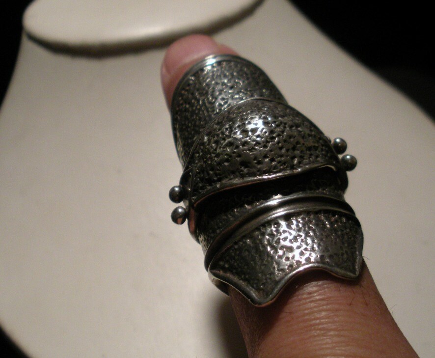 Sterling Silver Finger Armor Ring