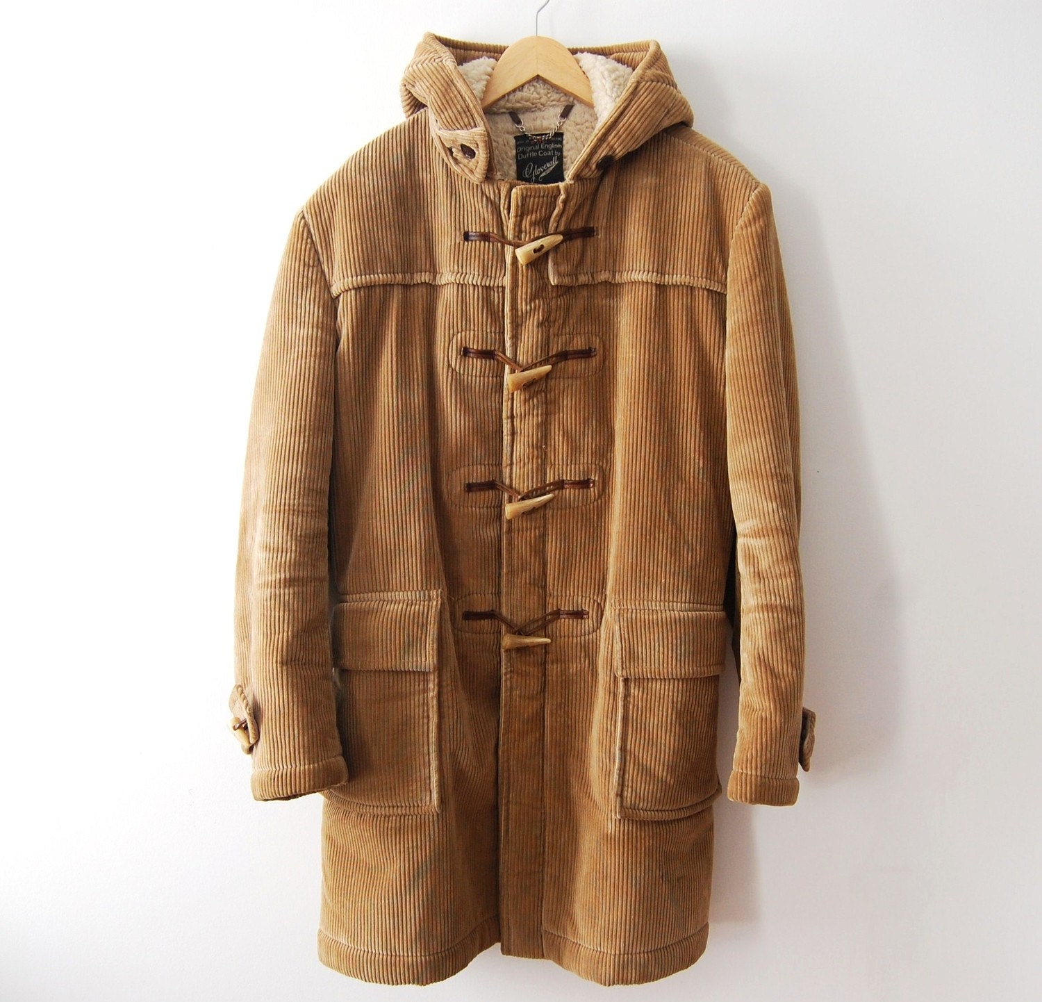 Men's Gloverall Corduroy Duffle Coat Size 42