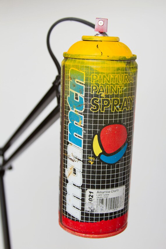 Large Spray Paint Swivel Arm Architect Lamp with Concrete