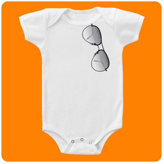 Items similar to Cool Aviator Glasses Onsie Transfer on Etsy