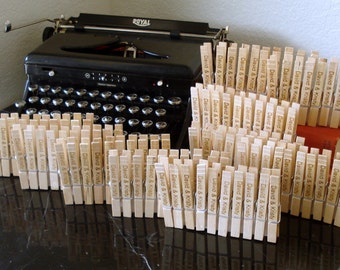150 Custom Clothespin Wedding Favors place card holders