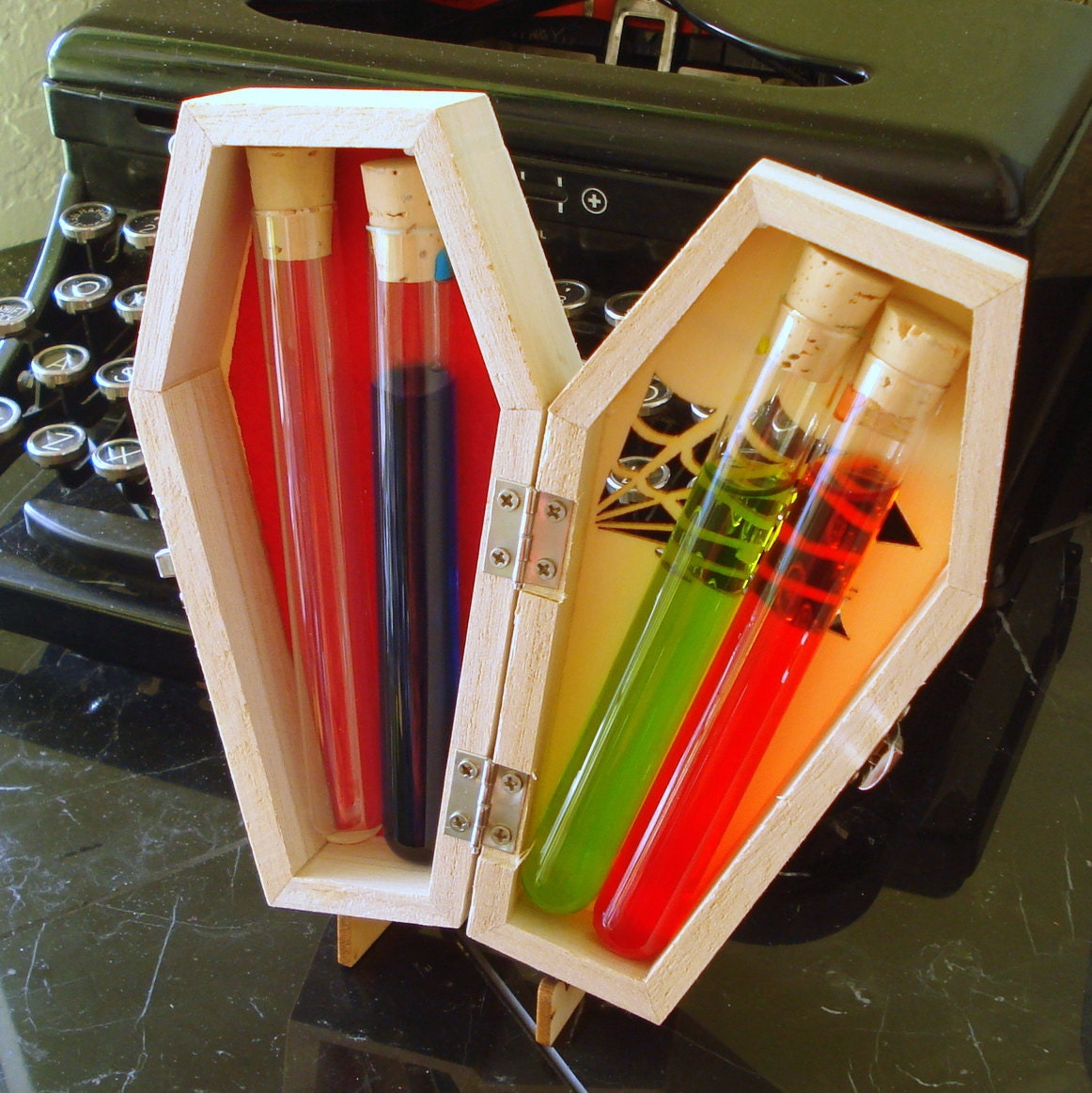 Pick your Poison Test Tubes and Coffin Mad Scientist