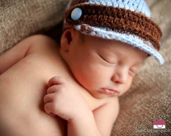 Newborn Photo Prop Twin newsboy caps -each sold separately