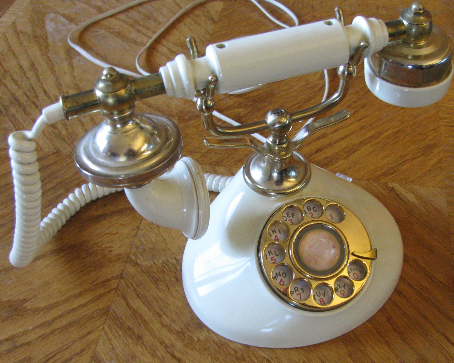 Vintage Fancy French Style Rotary Phone 1960's