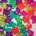 416 Glitter Butterfly Beads in Rainbow UNEVEN colors no blue