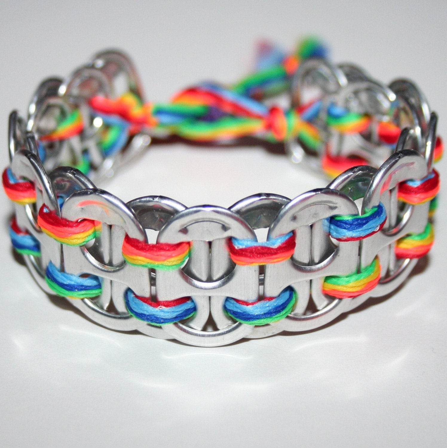 Rainbow Pop Can Tab Bracelet