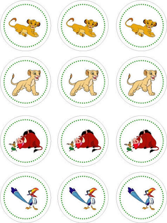 Items similar to Lion King Printable Cupcake Toppers on Etsy