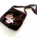 Fabric velvet purse Floral bag, Holiday gift, Christmas mom gift, Gift idea , Upcycled velvet bag, Boho bag , Cross body purse,