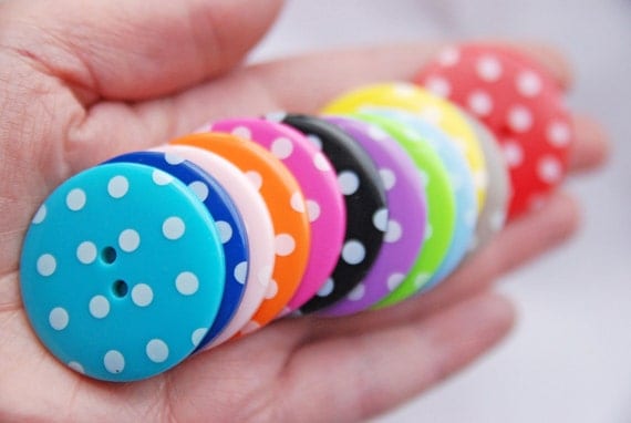 large spotty buttons uk