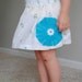 SALE vintage upcycled flour sack skirt 18-24m