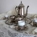 Vintage Goodinger Silver Art Tea Set with serving tray
