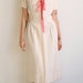 1950s Dress // Ivory SIlk Sheath with Removable Collar // Vintage 1950s // Medium-Large