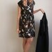 1960s Dress & Coat // Silk Black Printed Sheath Dress and Coat with Tags // Large