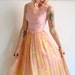 1960s Dress // Pink Floral Silk // Vintage Silk Dress w/Tags // Xsmall