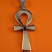 Handmade Real Solid Silver Openwork Egyptian Ankh Life Key Pendant Charm