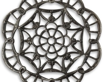 Vintaj Arte Metal Embellishment, Grand Kaleidoscope Filigree, 40mm, Large, Natural Brass, 1pc - Vintaj Item AP0015 - ID 512